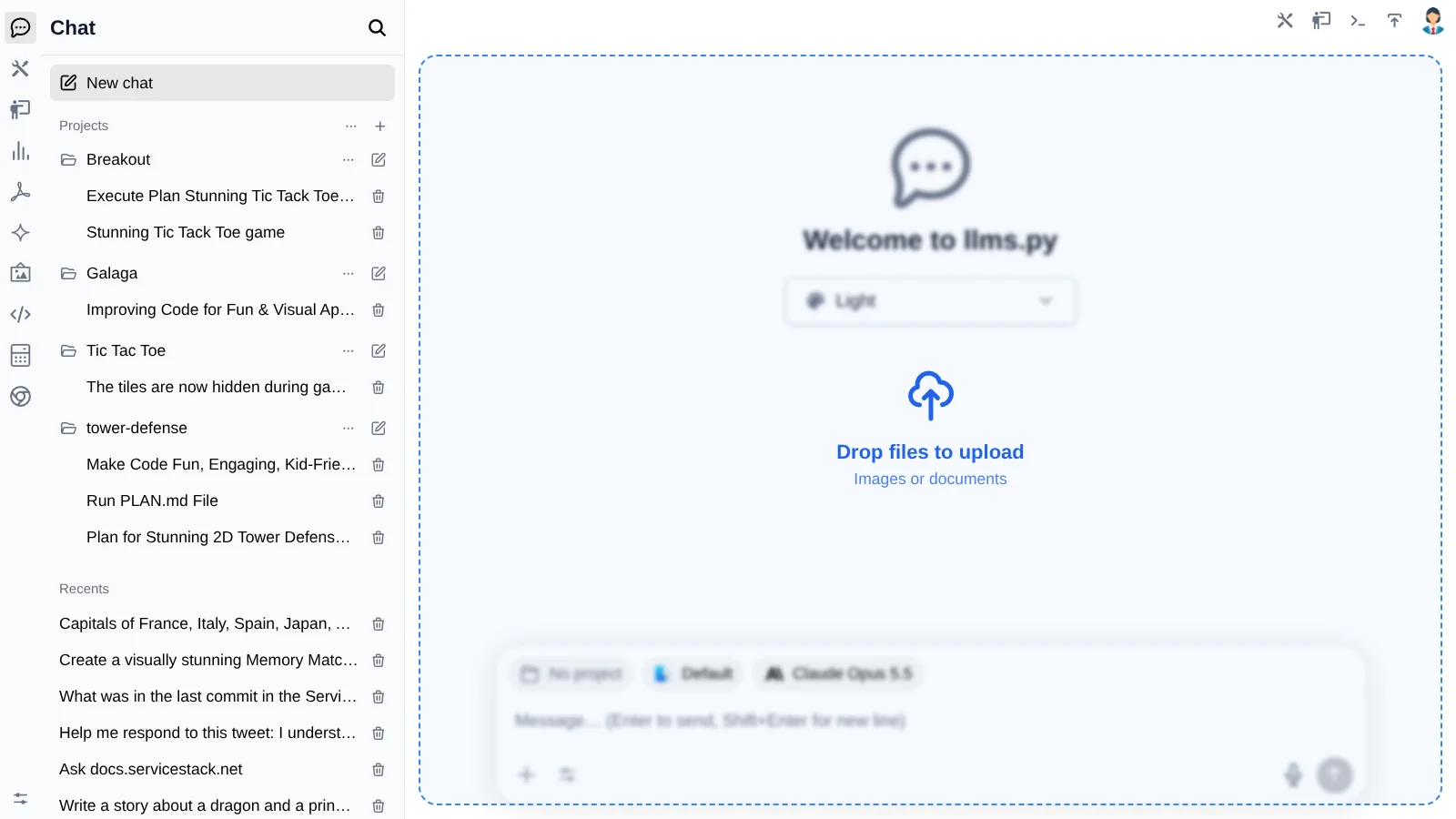 Drop files anywhere on the chat — Drop files anywhere on the chat