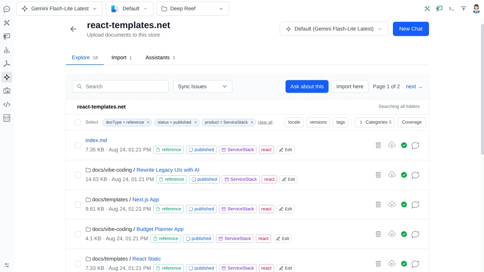Filter Gemini documents by metadata